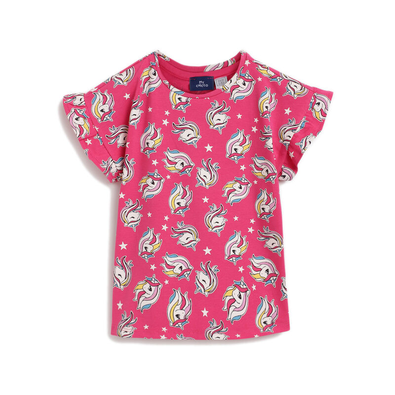 Girls Multicolor Printed T-shirt (Pack of 3) image number 1
